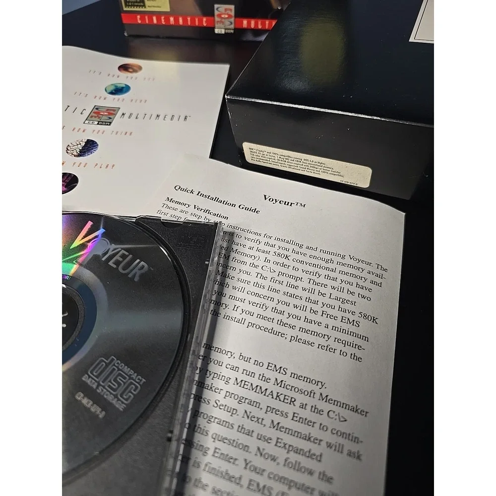 Voyeur - PC Big Box 1995 Interplay DOS CD-ROM Vintage Computer Game